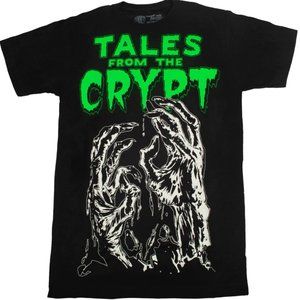 Tales From The Crypt Men's Black Tee Shirt Glow Hands S-M-L-XL-2XL-3XL NWT